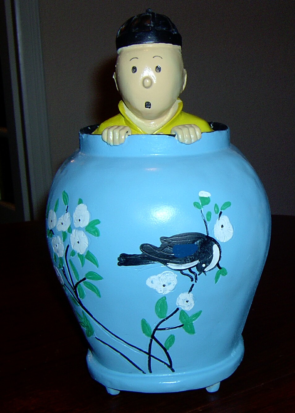 Buste Tintin Lotus Bleu En Résine - Signé R.G. MOULINART - Collection